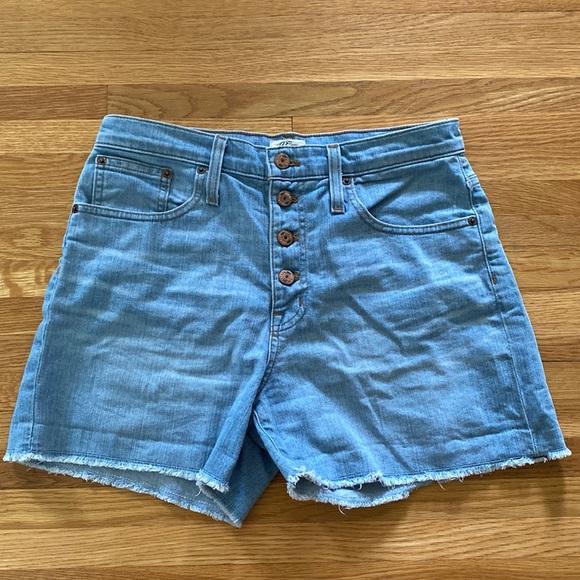 J.Crew High Rise Denim Short w/ Button Fly - Picture 2 of 6